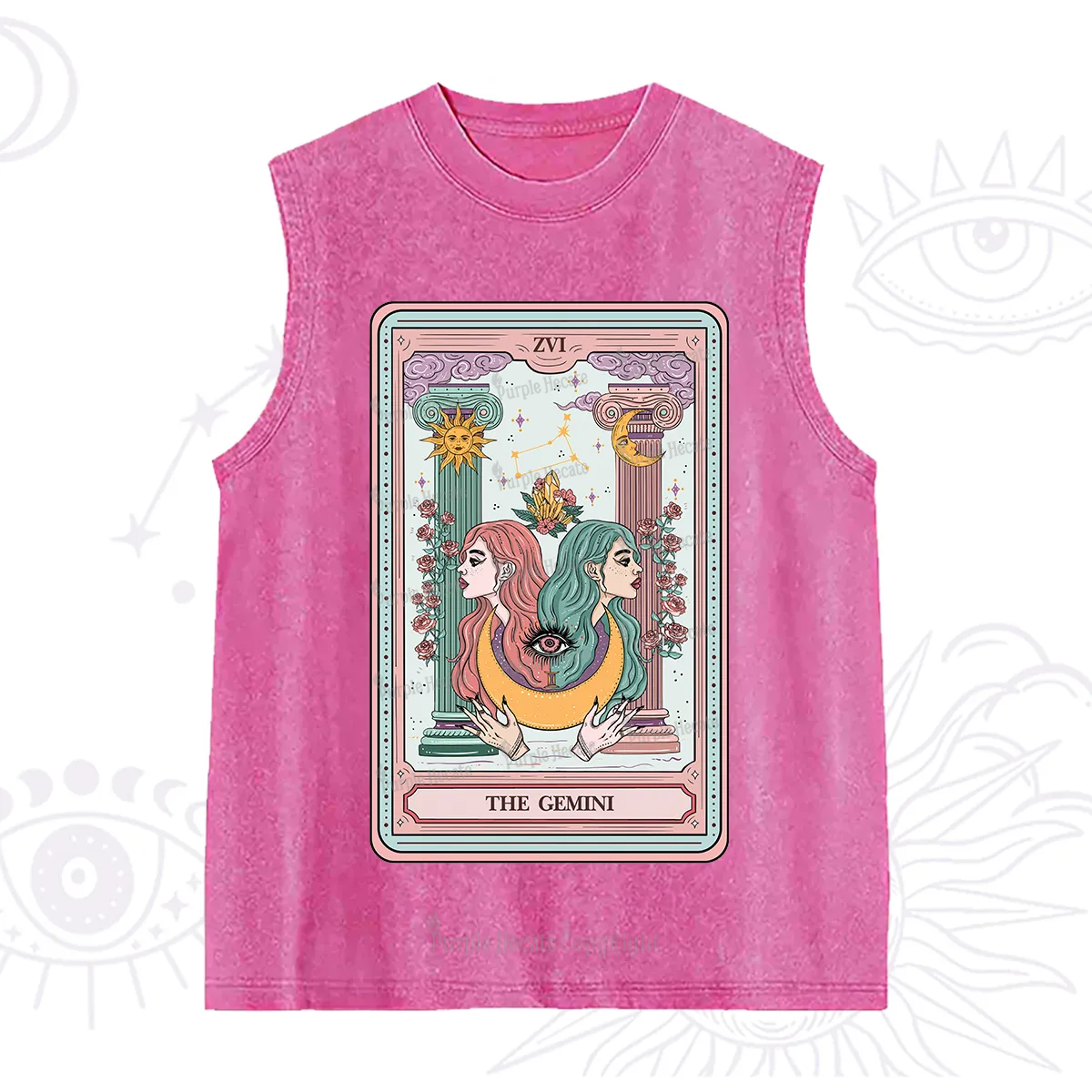Purplehecate The Gemini Goddess Tarot Washed Tank