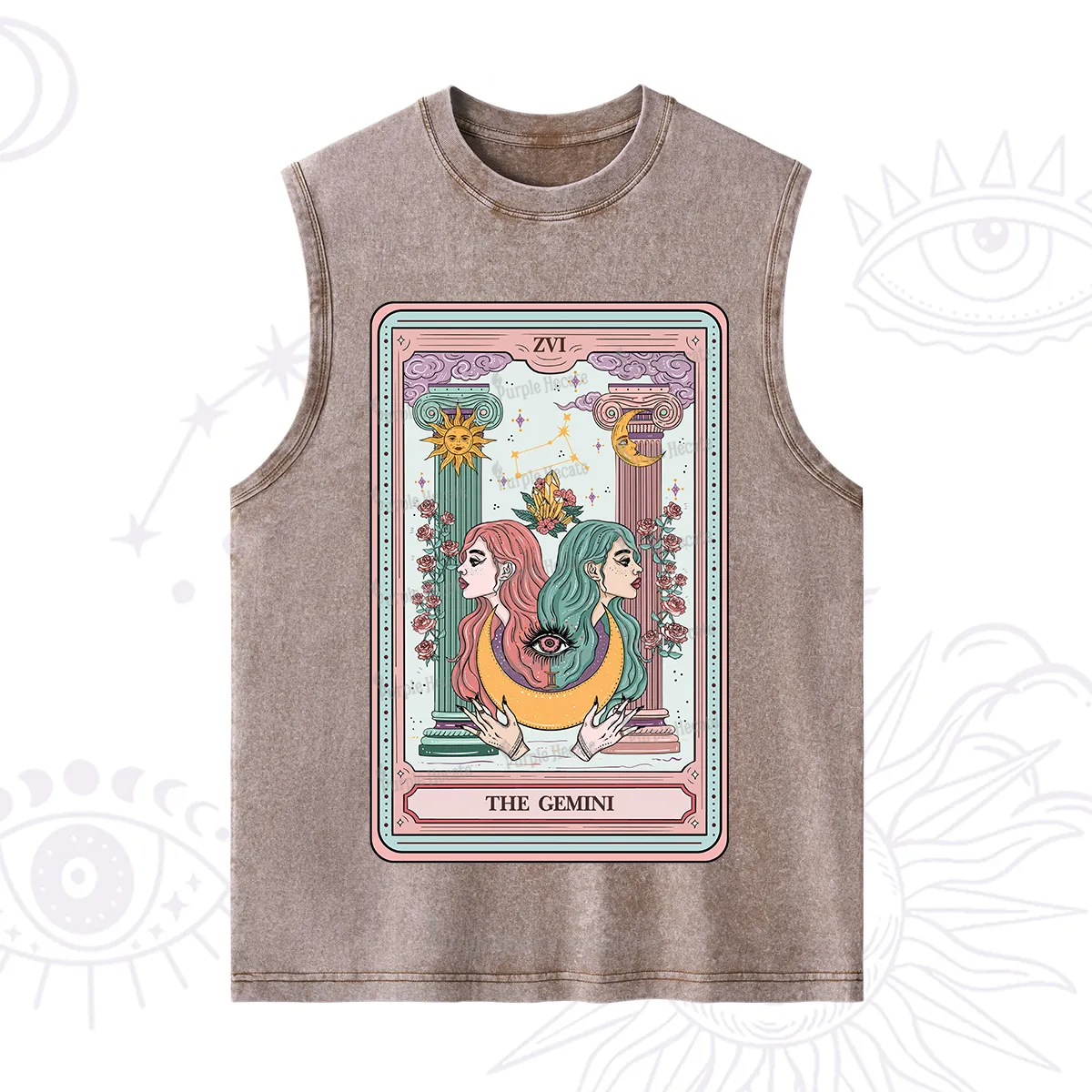 Purplehecate The Gemini Goddess Tarot Washed Tank
