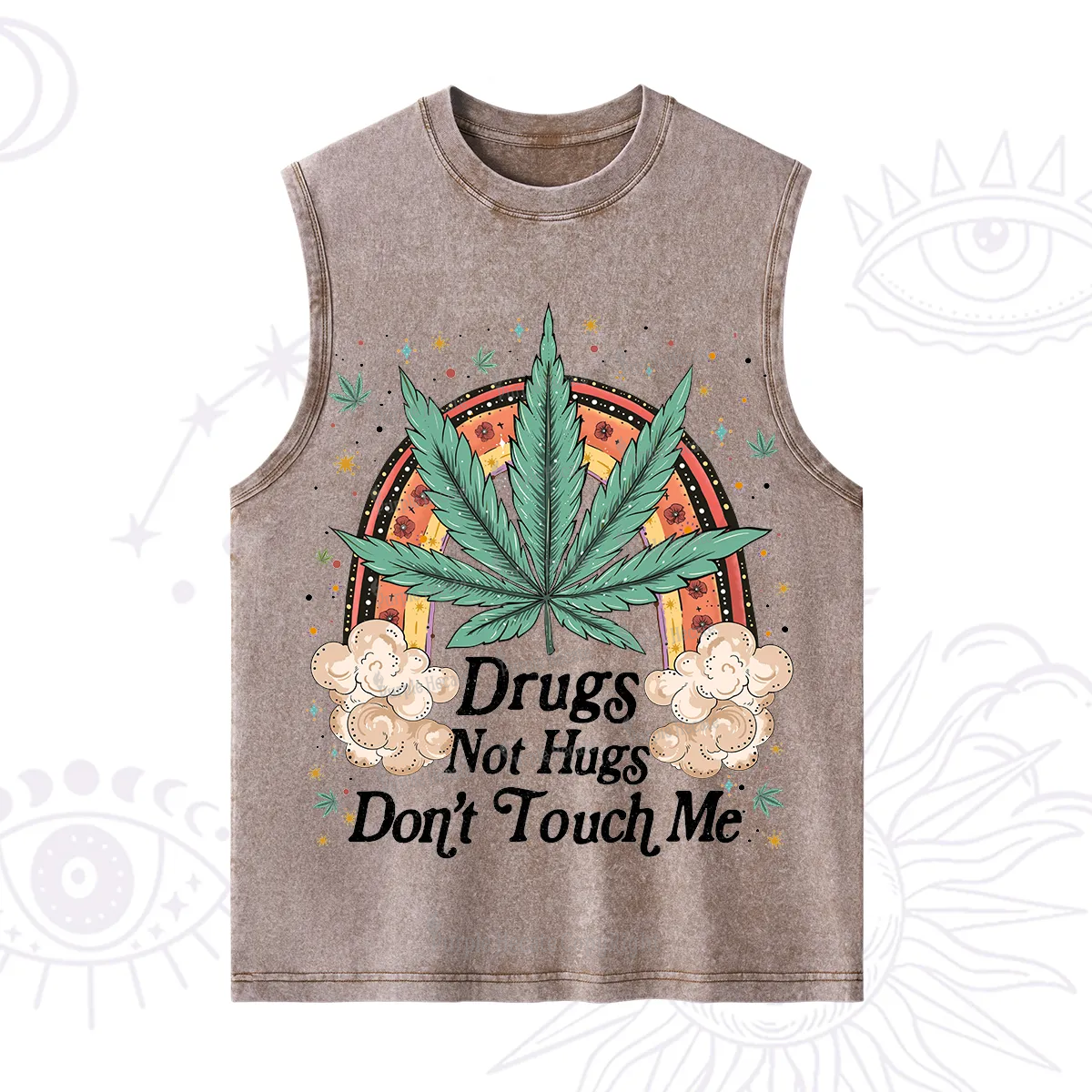 Purplehecate Drugs Not Hugs Washed Tank