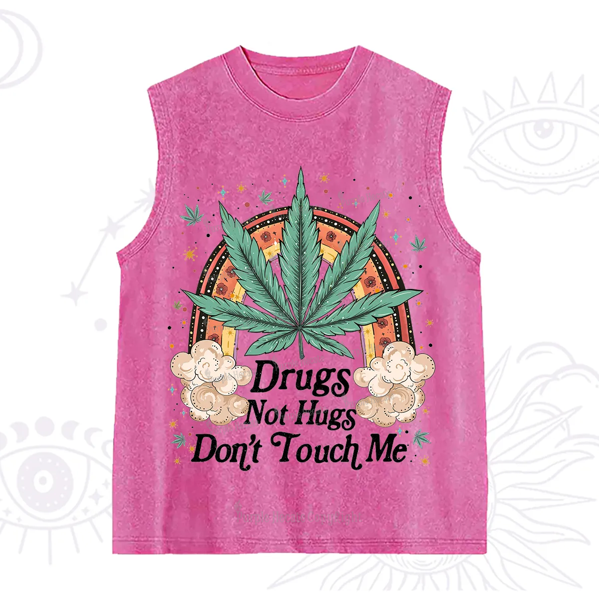 Purplehecate Drugs Not Hugs Washed Tank