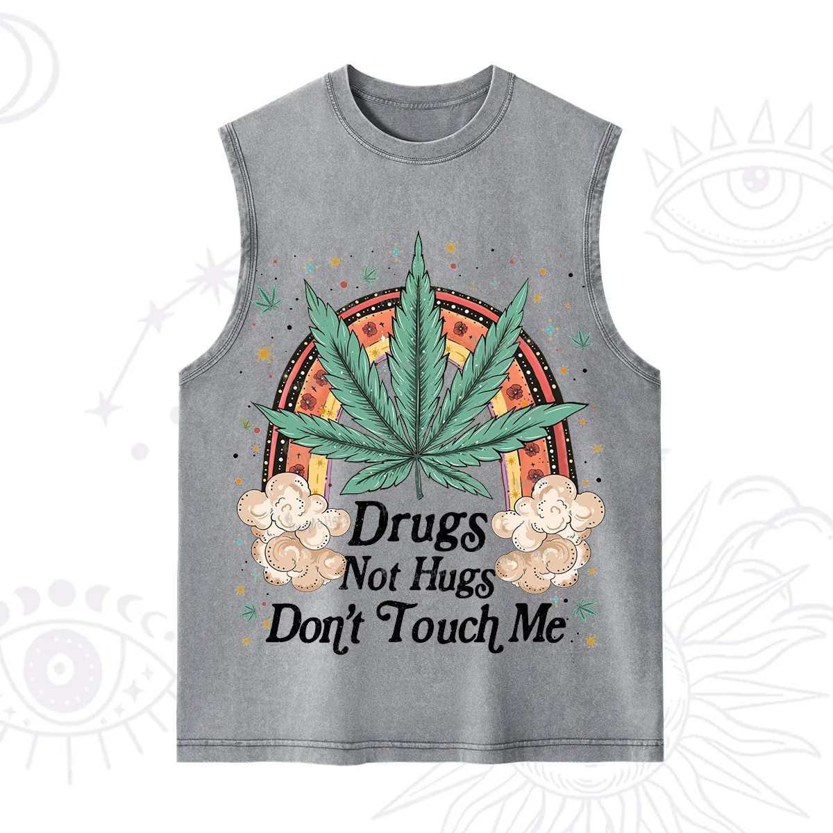 Purplehecate Drugs Not Hugs Washed Tank