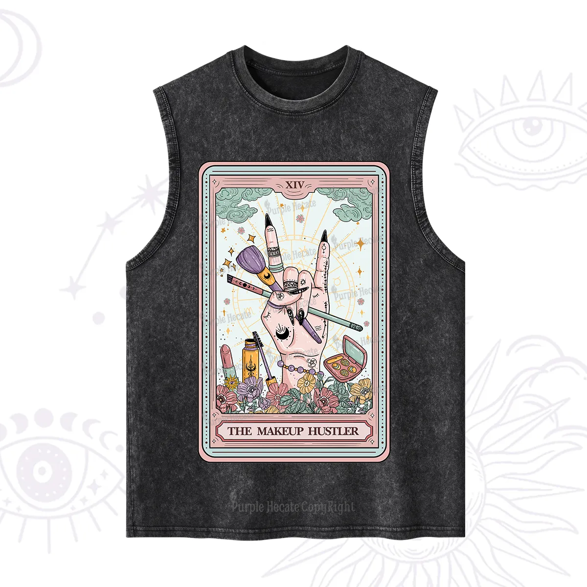 Purplehecate The Makeup Hustler Tarot Washed Tank