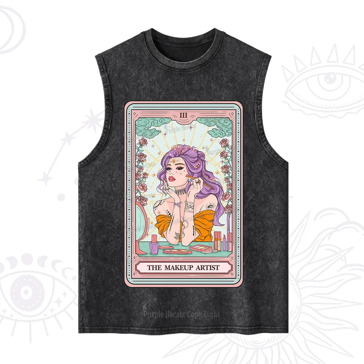 Purplehecate The Makeup Artist Tarot Washed Tank