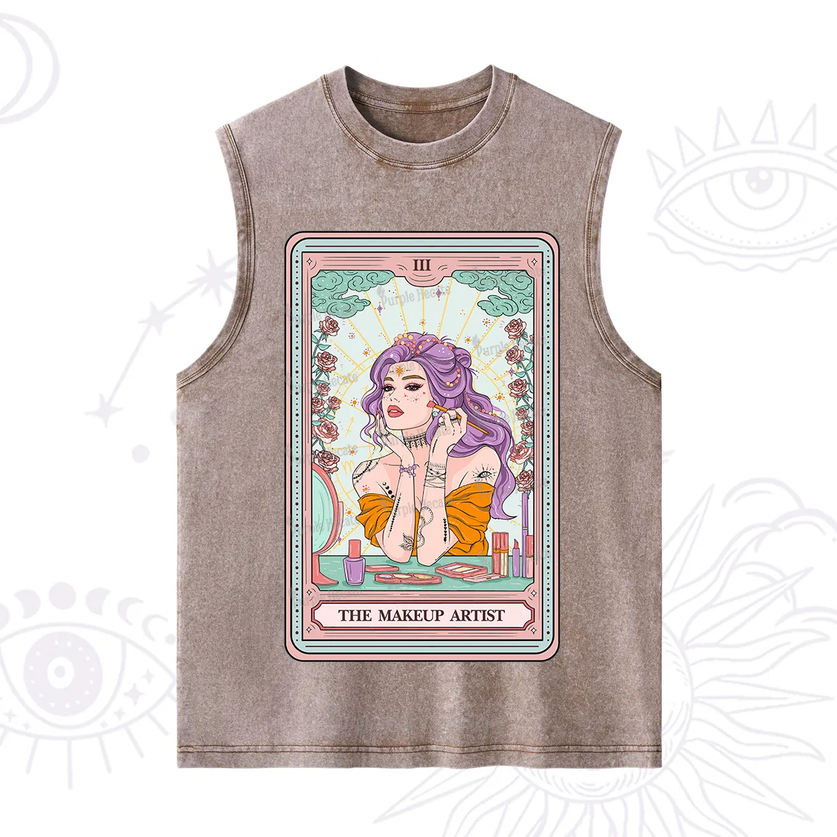 Purplehecate The Makeup Artist Tarot Washed Tank