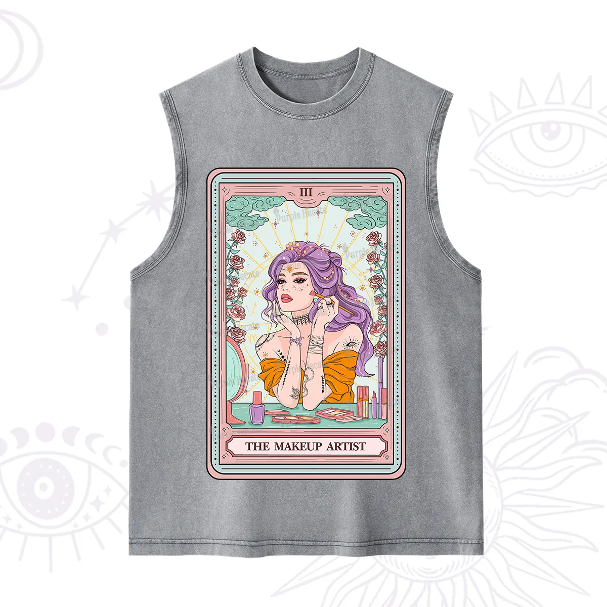 Purplehecate The Makeup Artist Tarot Washed Tank