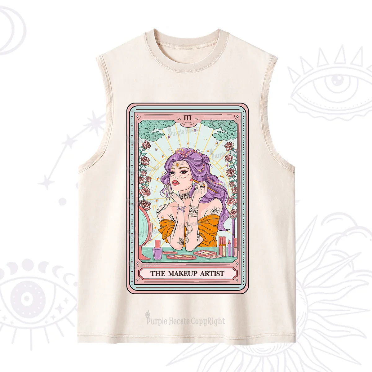 Purplehecate The Makeup Artist Tarot Washed Tank