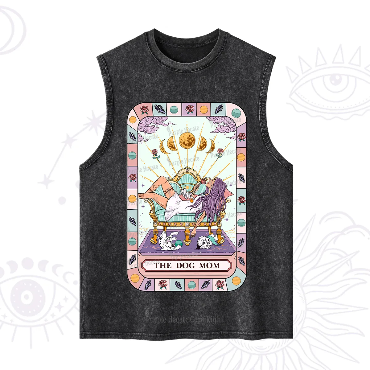 Purplehecate The Chill Dog Mom Washed Tank