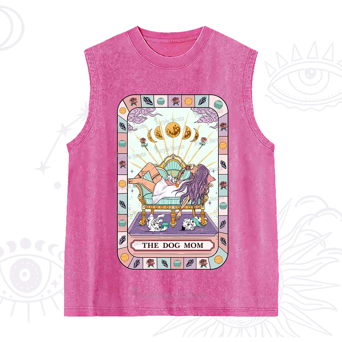 Purplehecate The Chill Dog Mom Washed Tank