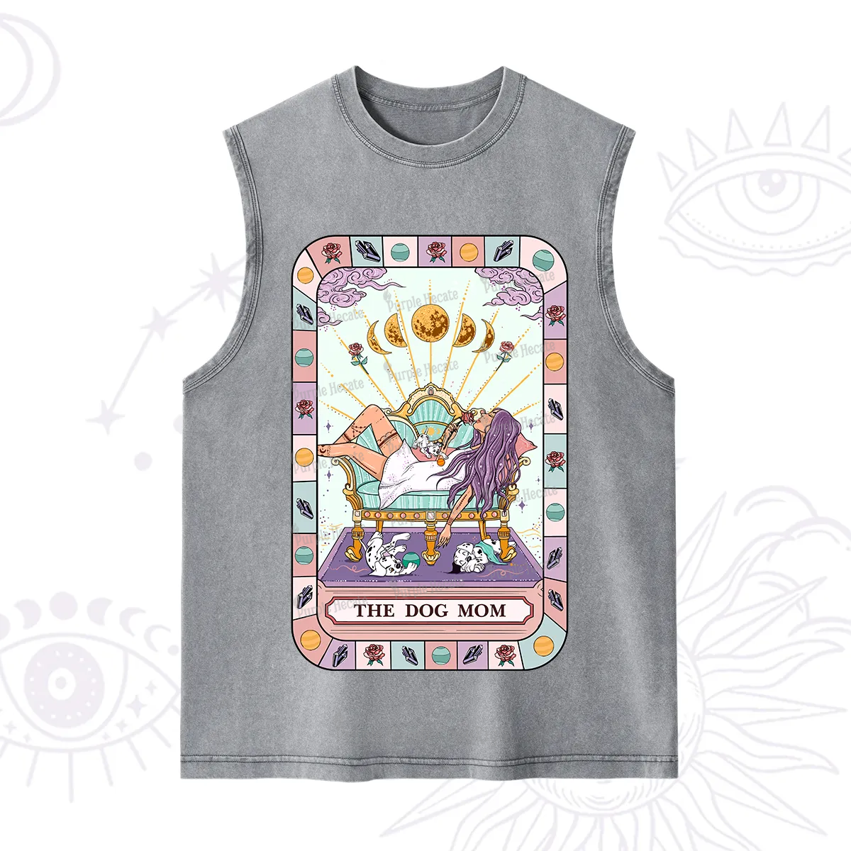 Purplehecate The Chill Dog Mom Washed Tank