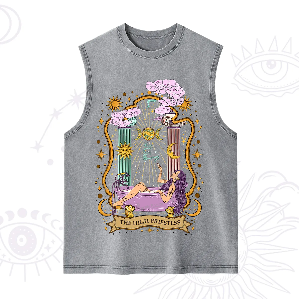 Purplehecate The High Priestess Goddess Washed Tank
