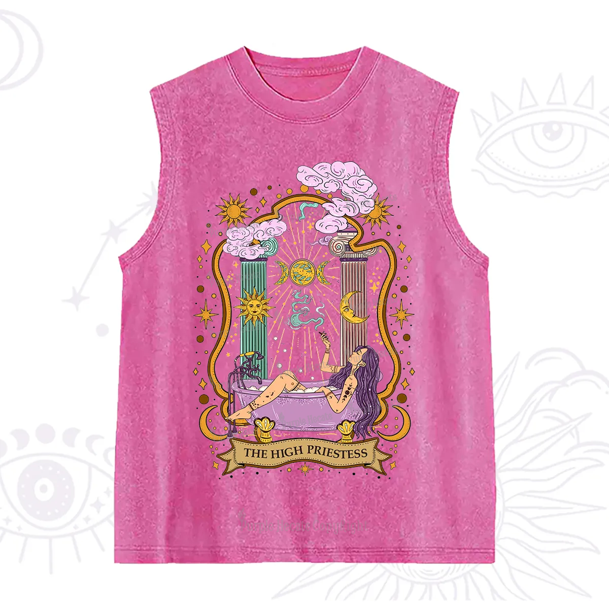 Purplehecate The High Priestess Goddess Washed Tank
