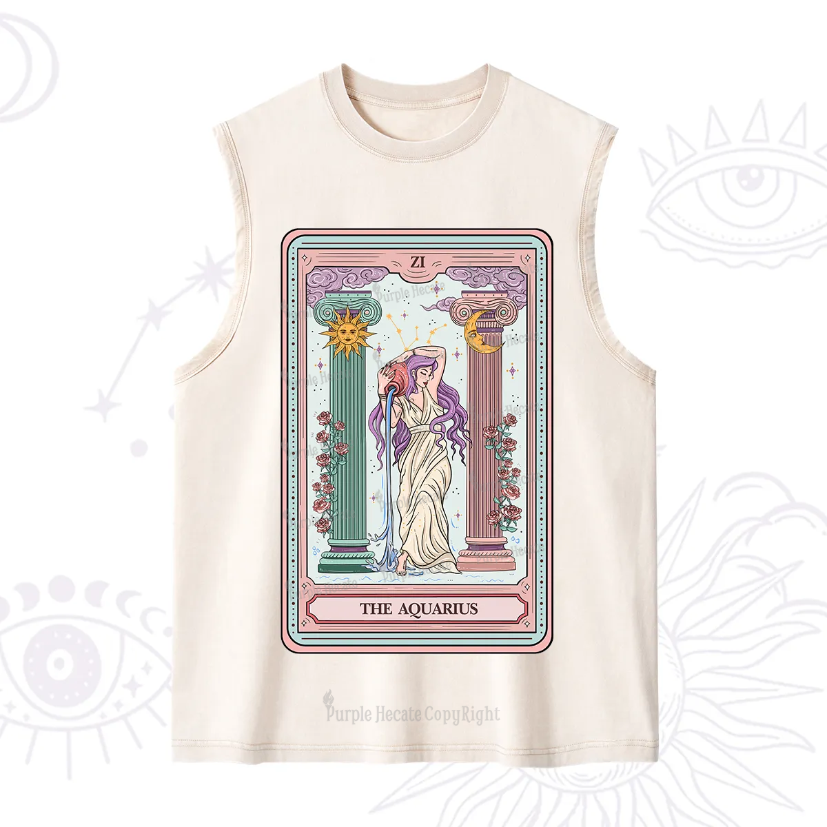 Purplehecate The Aquarius Goddess Tarot Washed Tank