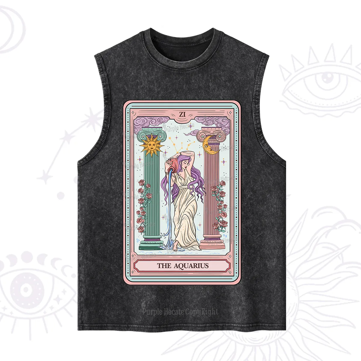 Purplehecate The Aquarius Goddess Tarot Washed Tank