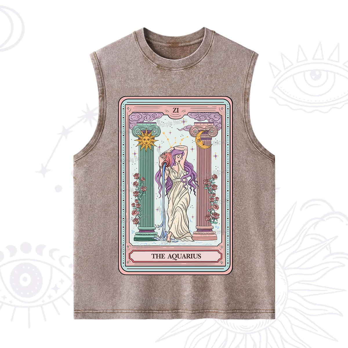 Purplehecate The Aquarius Goddess Tarot Washed Tank