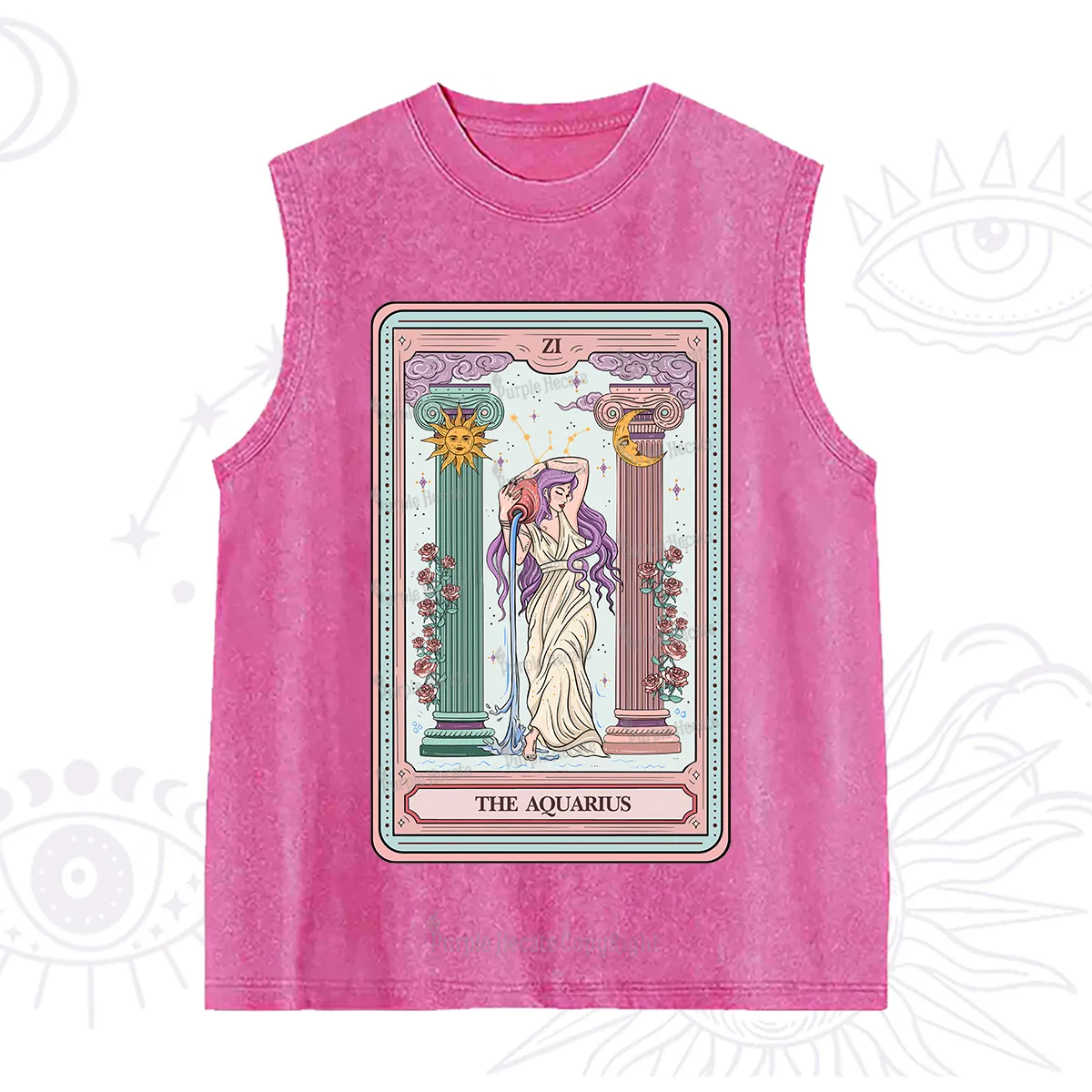 Purplehecate The Aquarius Goddess Tarot Washed Tank