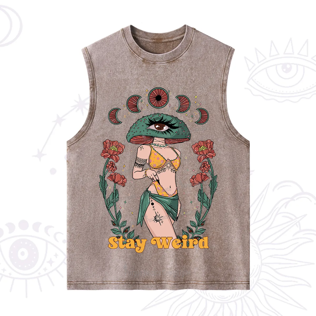 Purplehecate Stay Weird Washed Tank