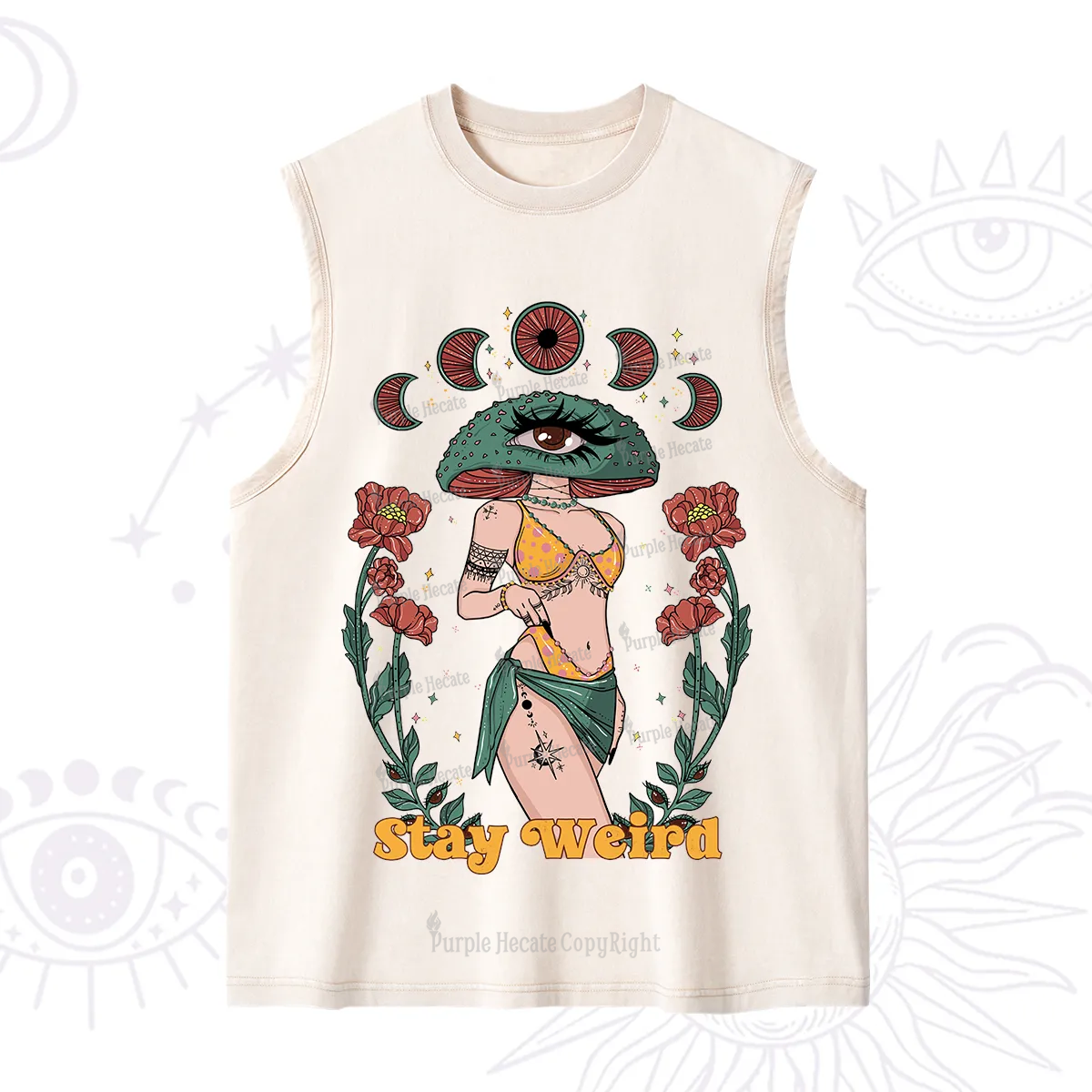 Purplehecate Stay Weird Washed Tank