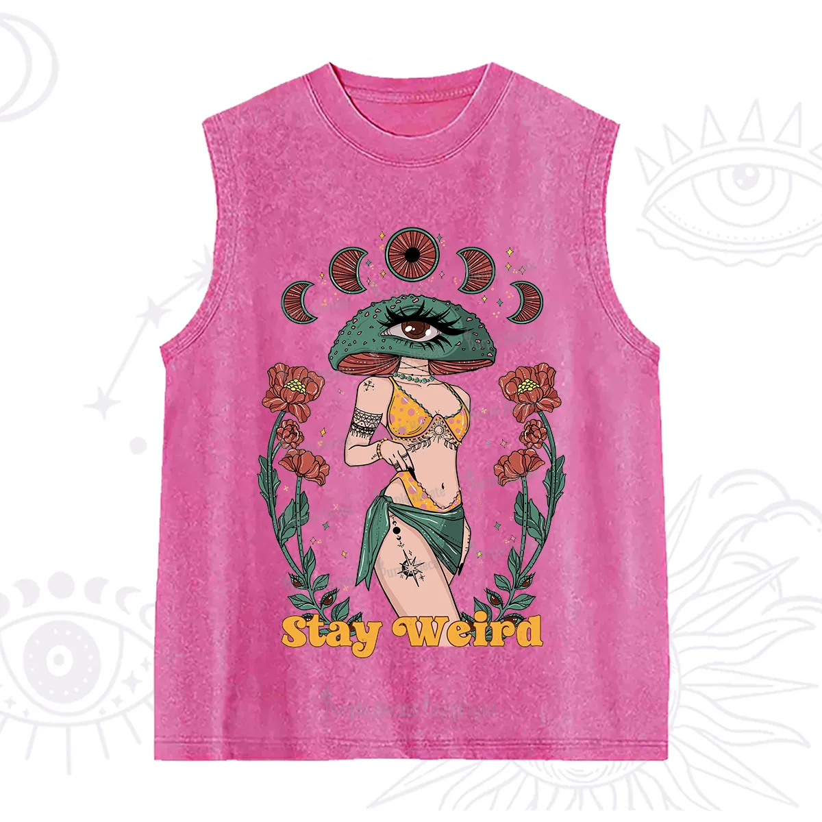 Purplehecate Stay Weird Washed Tank