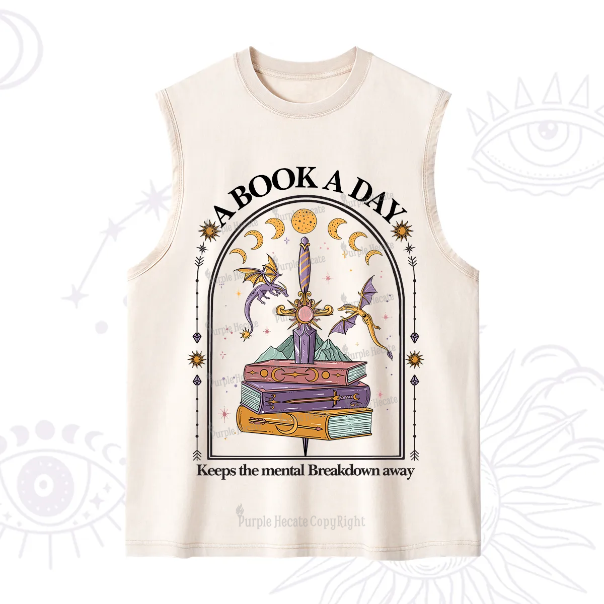 Purplehecate A Book A Day Keeps The Mental Breakdown Away Washed Tank