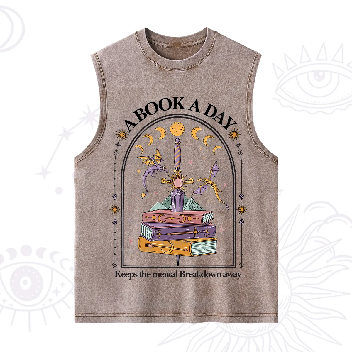 Purplehecate A Book A Day Keeps The Mental Breakdown Away Washed Tank