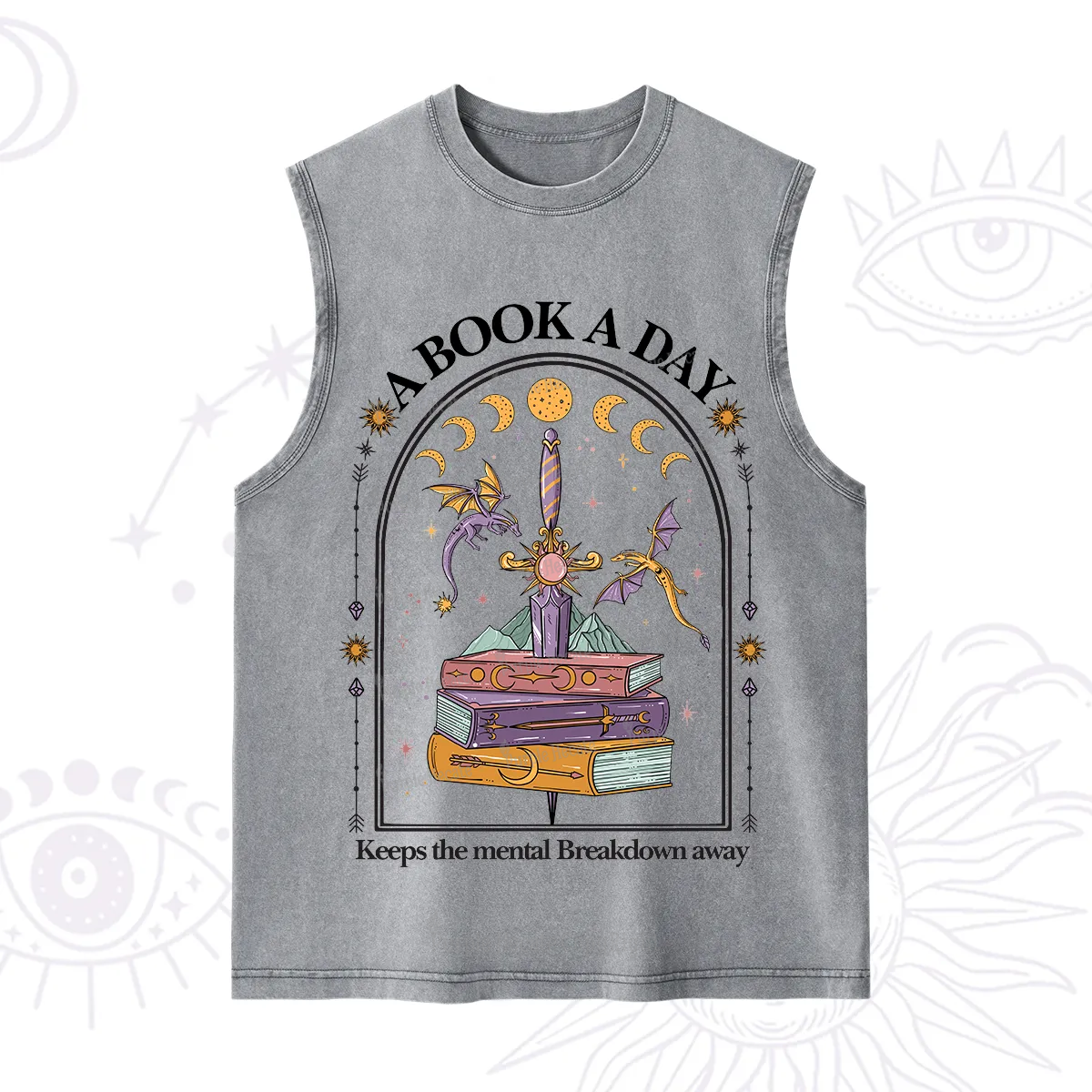 Purplehecate A Book A Day Keeps The Mental Breakdown Away Washed Tank