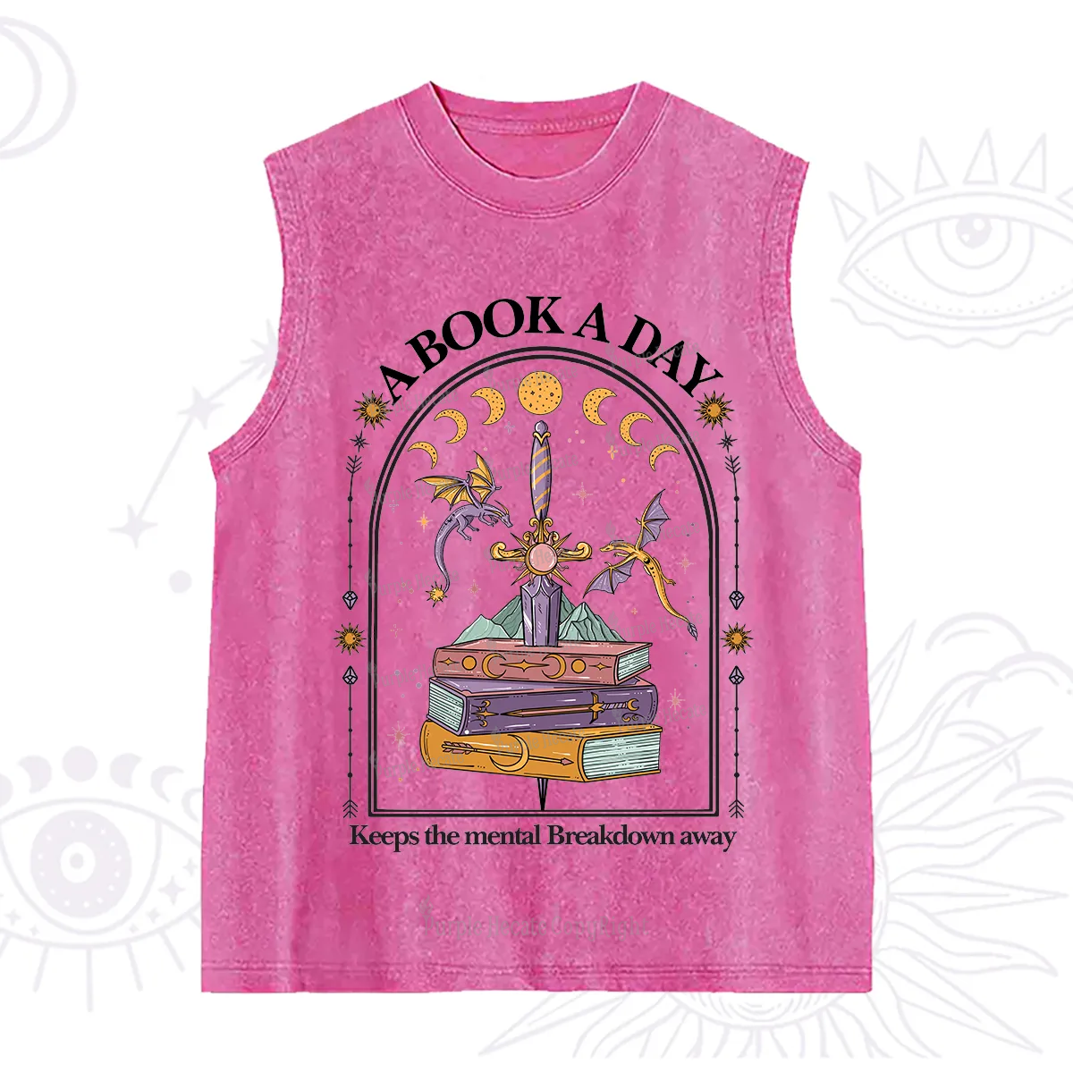 Purplehecate A Book A Day Keeps The Mental Breakdown Away Washed Tank