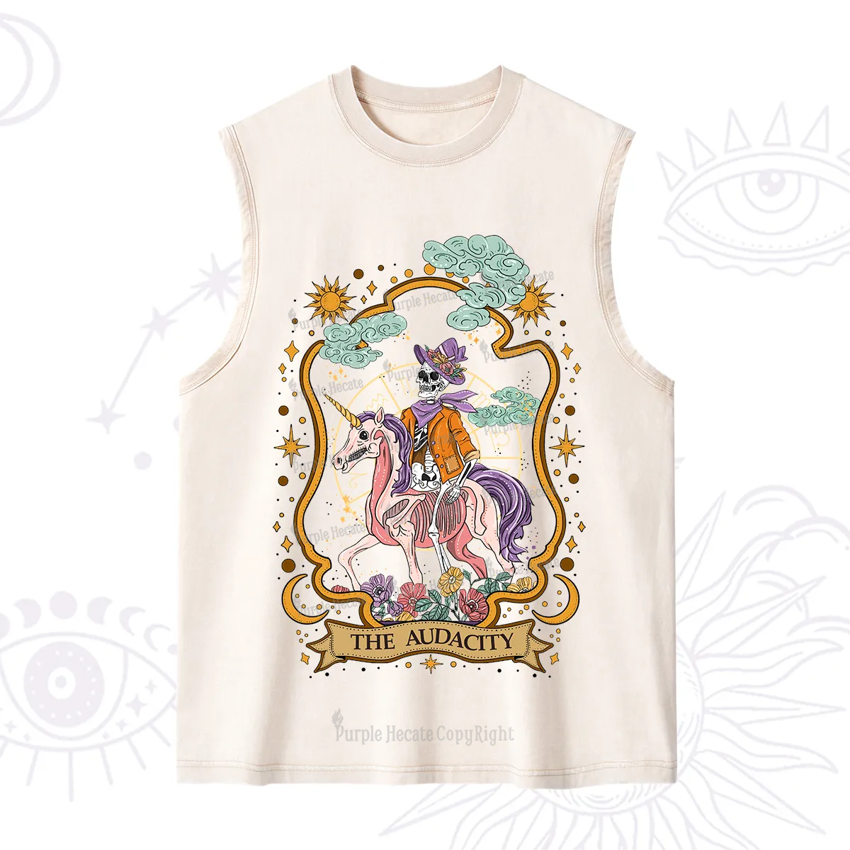 Purplehecate The Audacity Skeleton Washed Tank