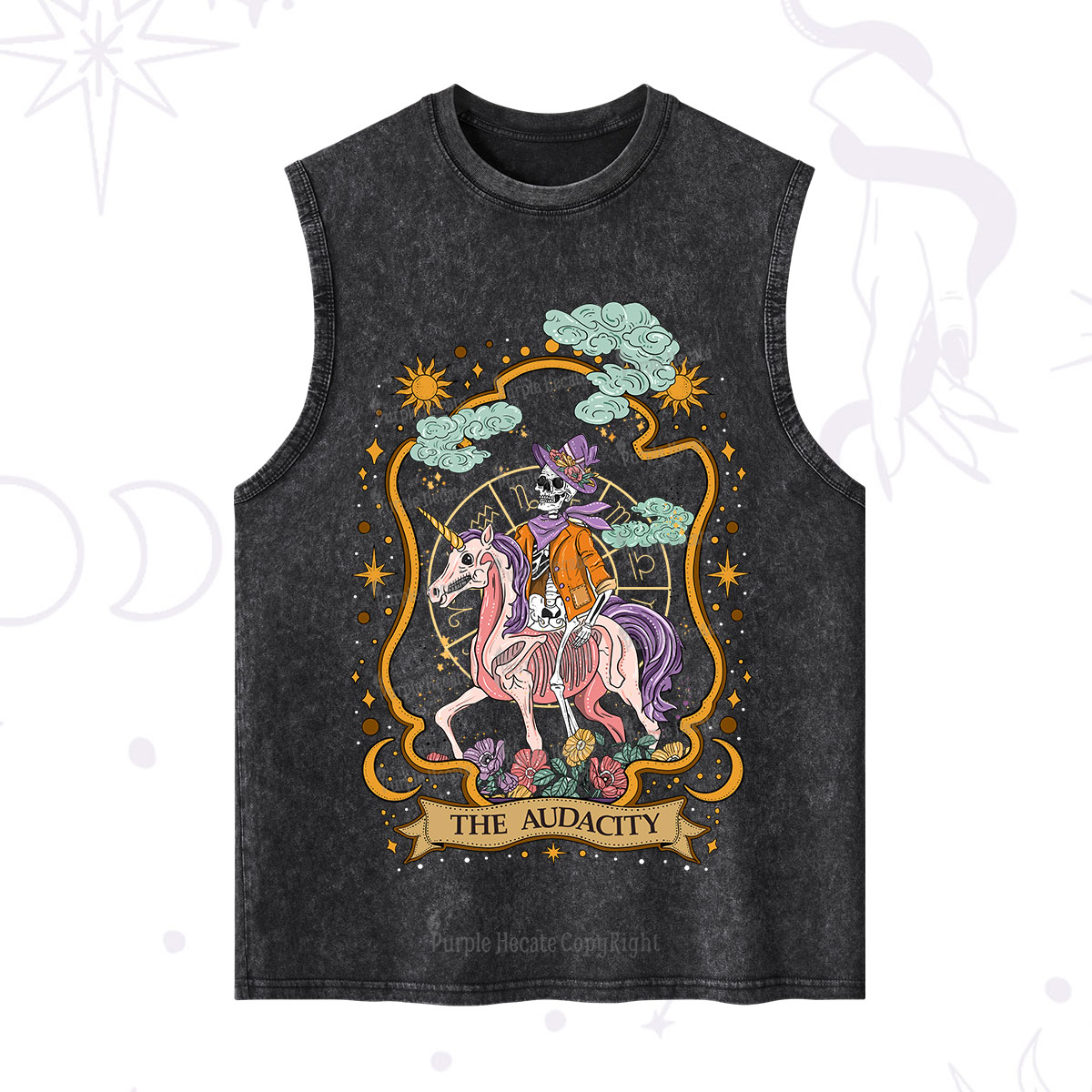Purplehecate The Audacity Skeleton Washed Tank