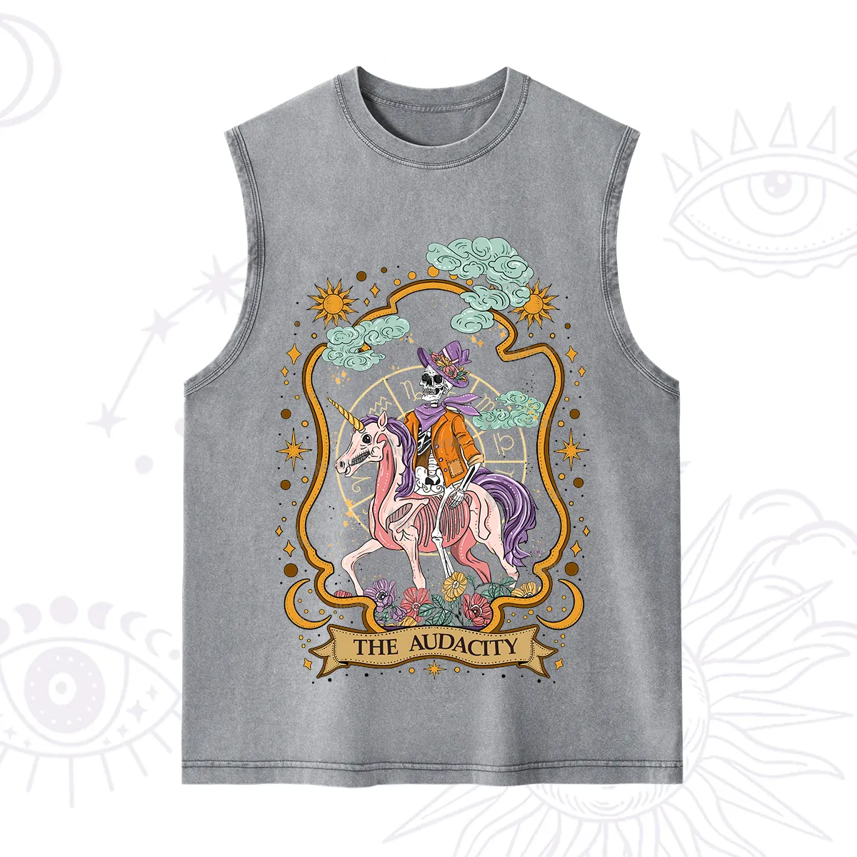 Purplehecate The Audacity Skeleton Washed Tank