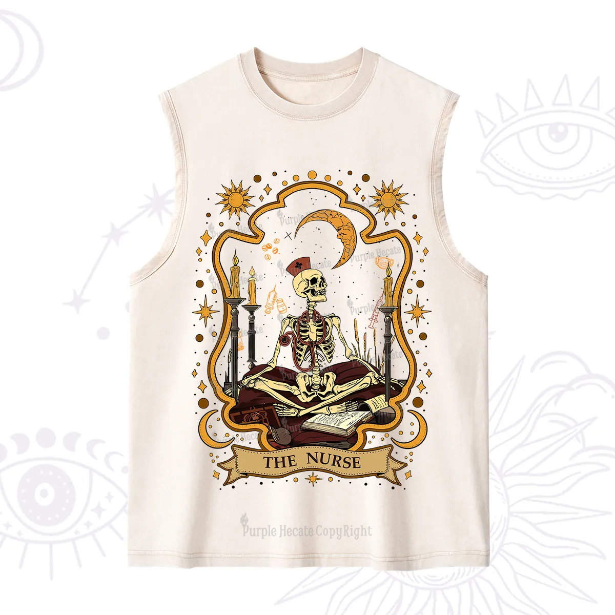 Purplehecate The Nurse Skeleton Washed Tank