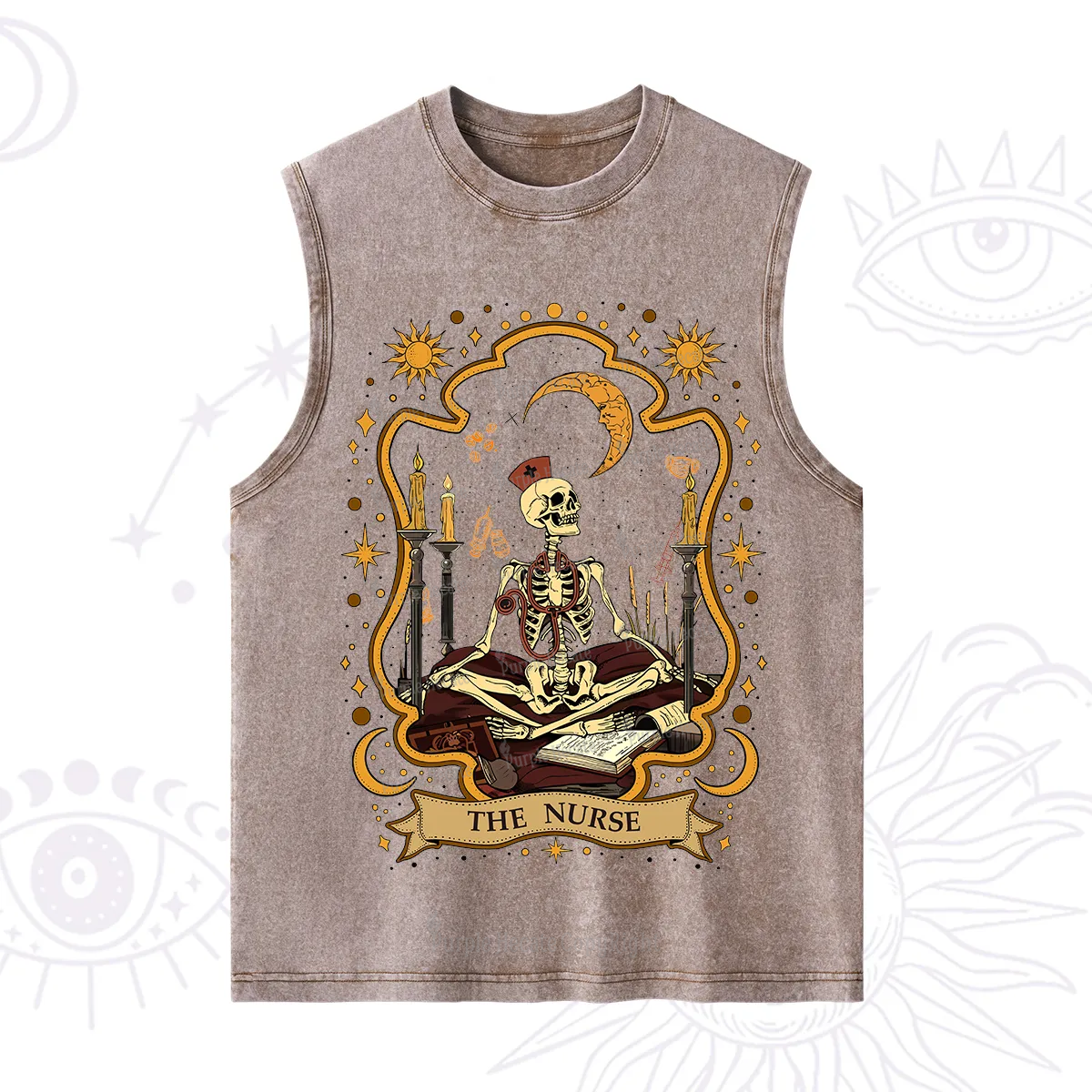 Purplehecate The Nurse Skeleton Washed Tank