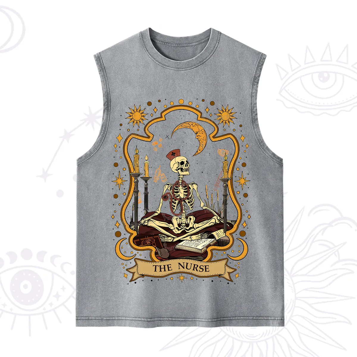 Purplehecate The Nurse Skeleton Washed Tank
