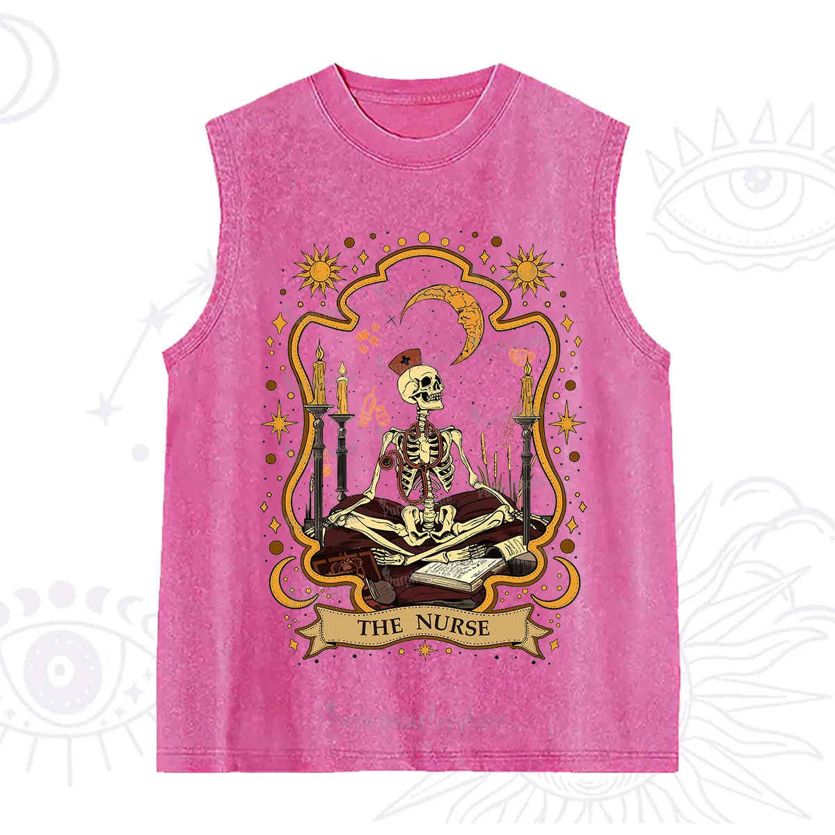 Purplehecate The Nurse Skeleton Washed Tank
