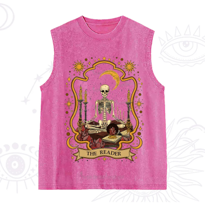 Purplehecate The Reader Skeleton Washed Tank