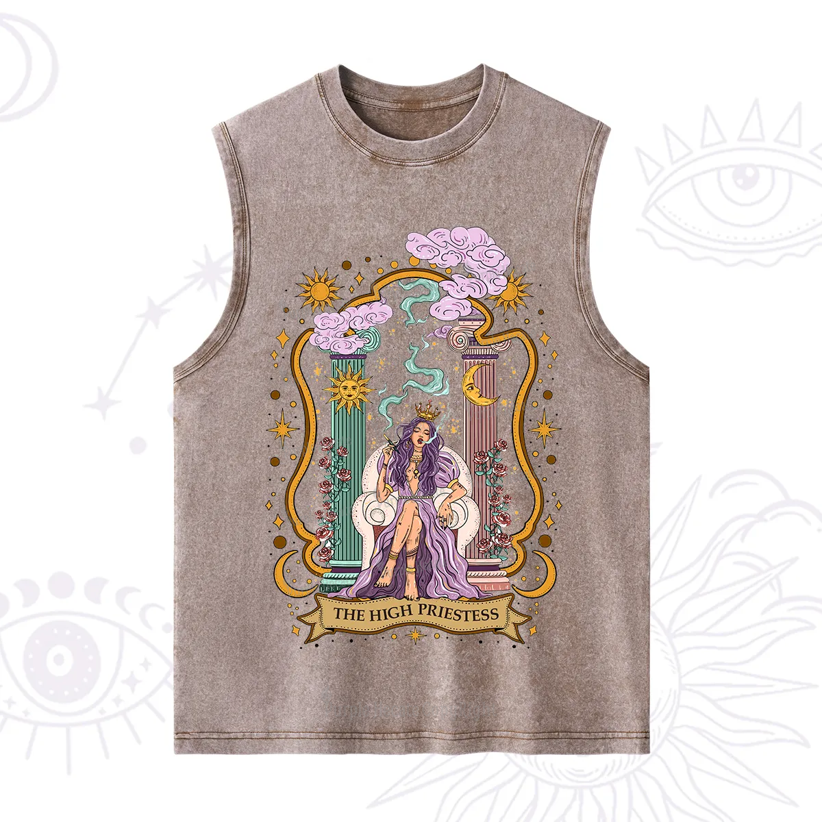 Purplehecate The High Priestess Goddess Washed Tank