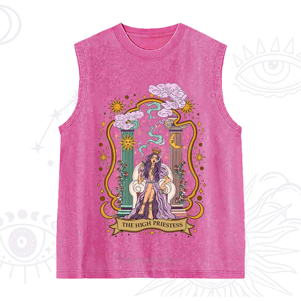 Purplehecate The High Priestess Goddess Washed Tank