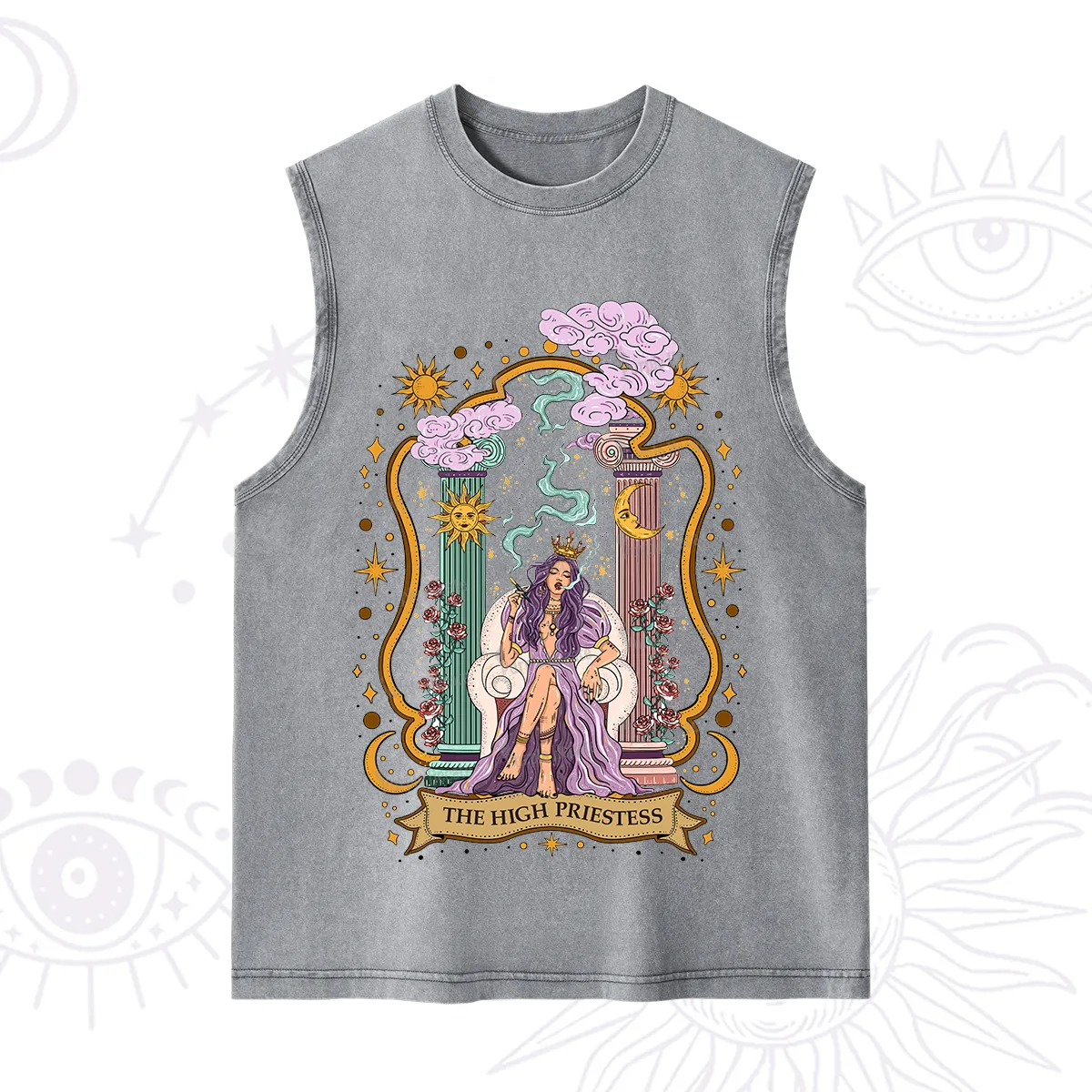 Purplehecate The High Priestess Goddess Washed Tank