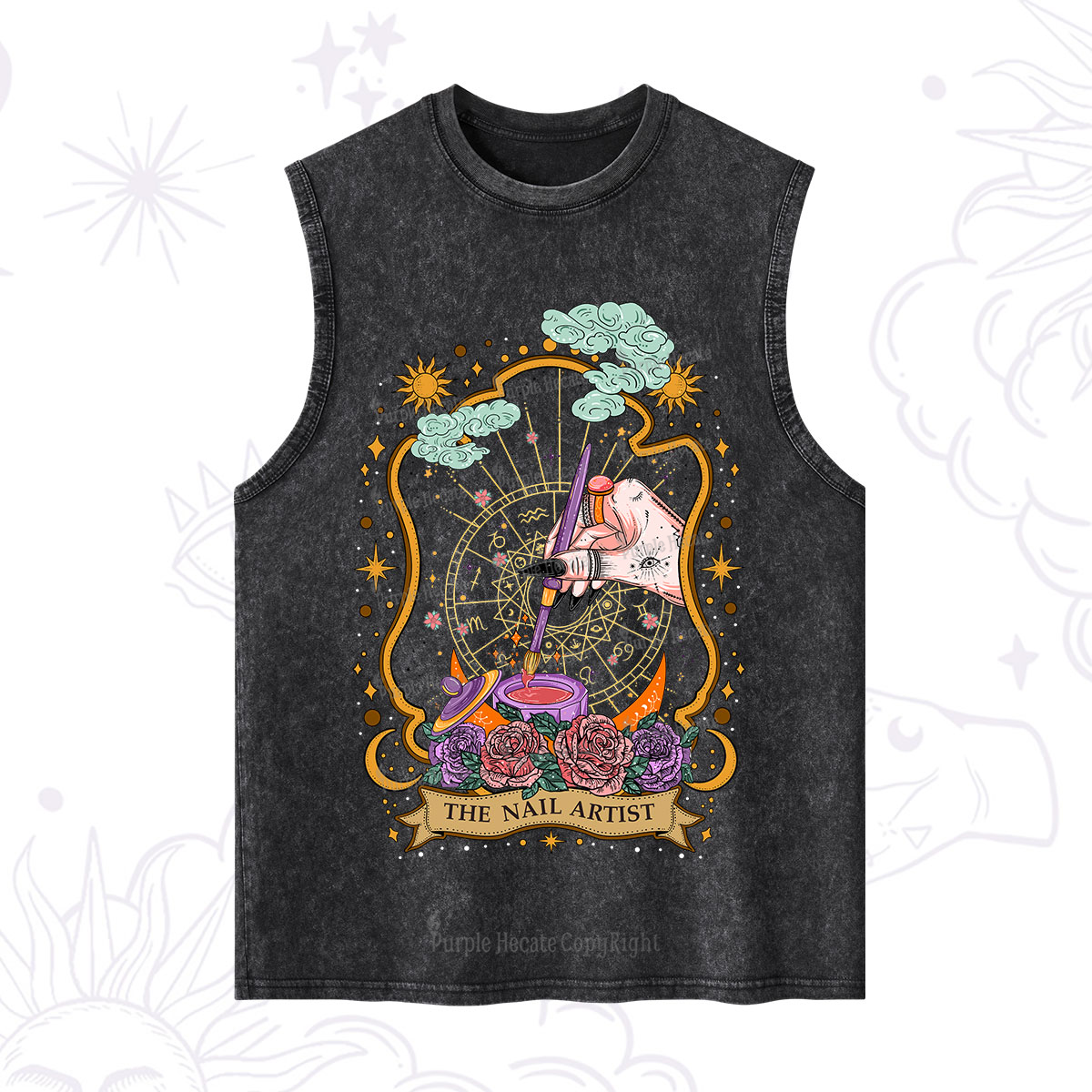 Purplehecate The Nail Artist Washed Tank