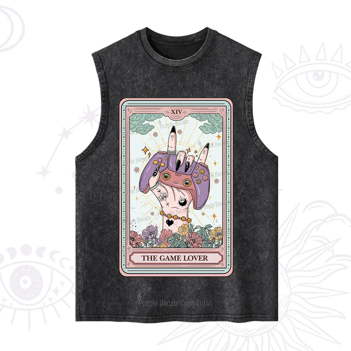 Purplehecate The Game Lover Tarot Washed Tank