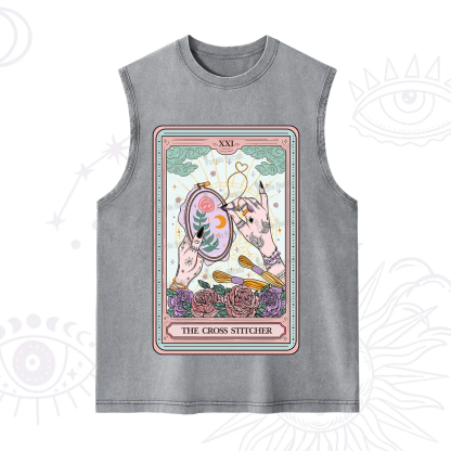 Purplehecate The Cross Stitcher Tarot Washed Tank