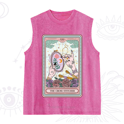 Purplehecate The Cross Stitcher Tarot Washed Tank