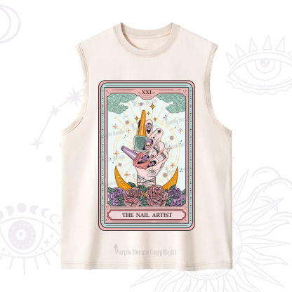 Purplehecate The Badass Nail Artist Tarot Washed Tank