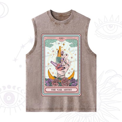Purplehecate The Badass Nail Artist Tarot Washed Tank