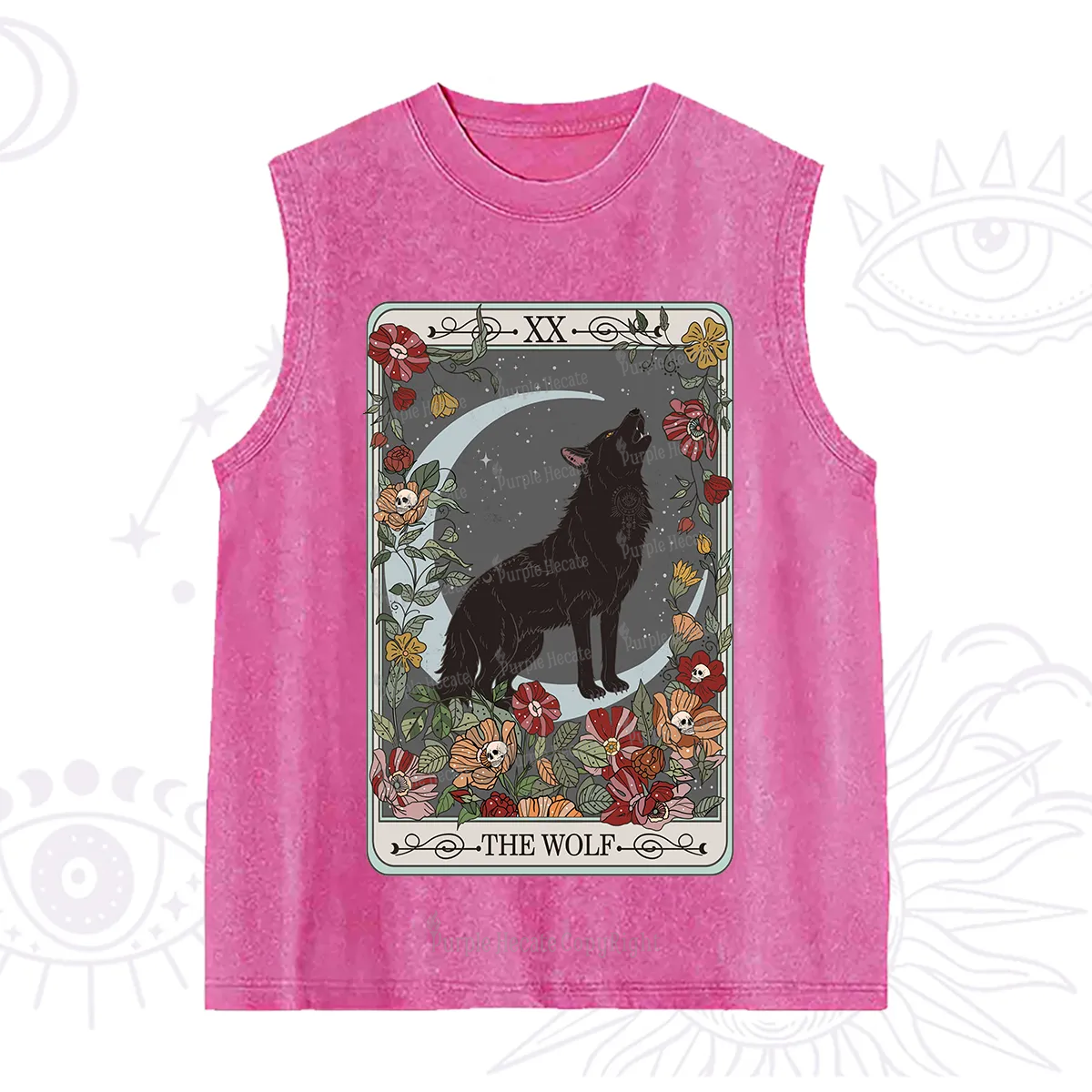Purplehecate The Wolf Tarot Washed Tank