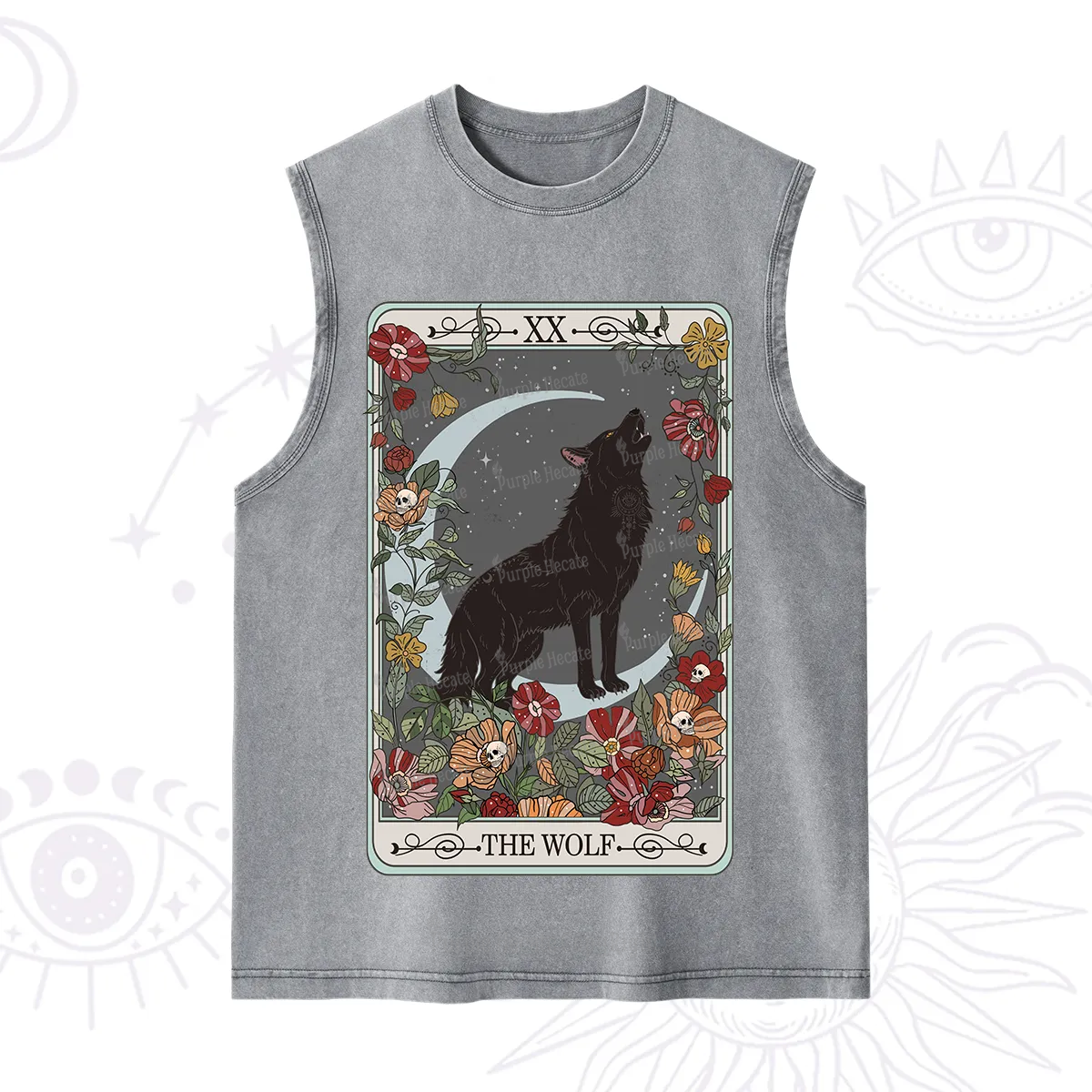 Purplehecate The Wolf Tarot Washed Tank