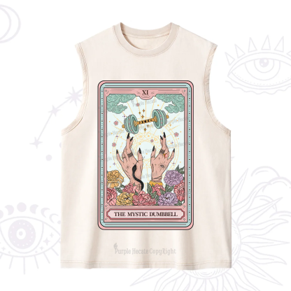 Purplehecate The Mystic Dumbbell Tarot Washed Tank