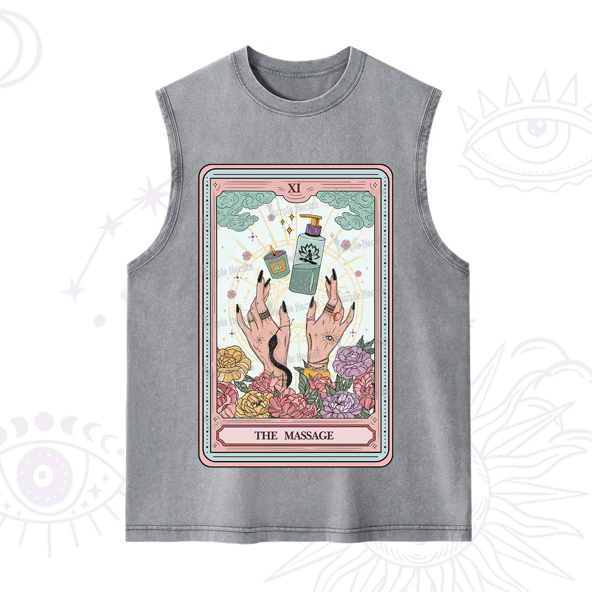 Purplehecate The Massage Tarot Washed Tank
