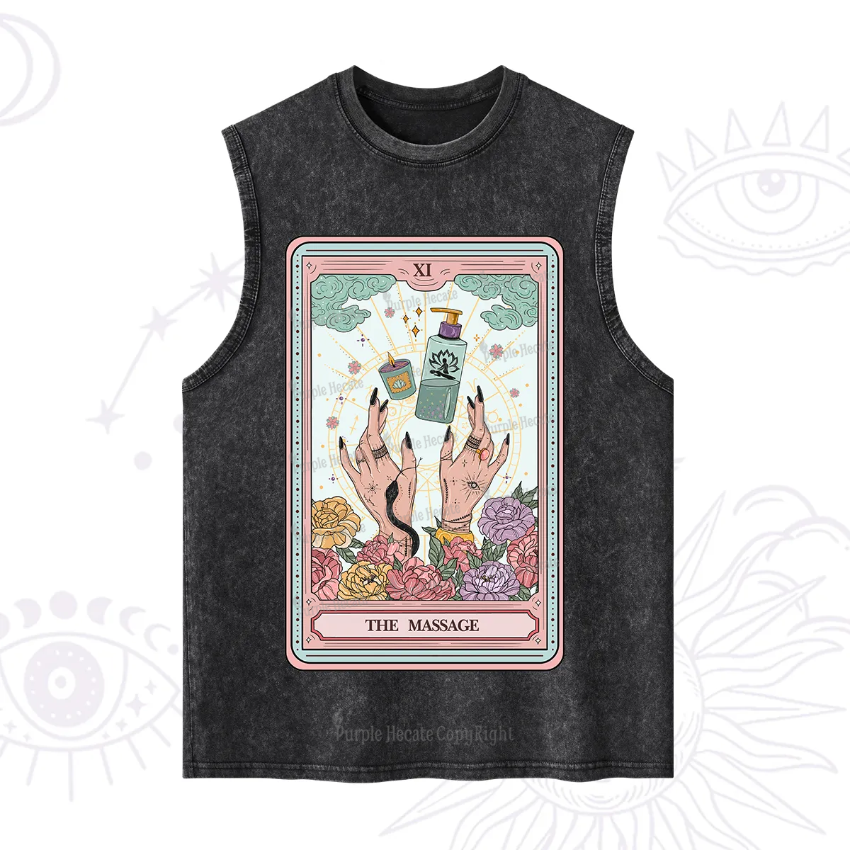 Purplehecate The Massage Tarot Washed Tank