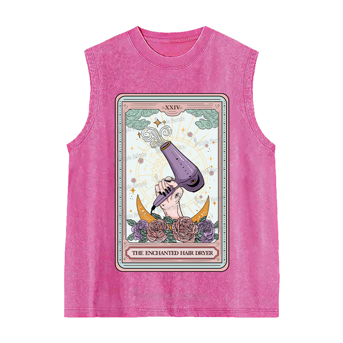 Purplehecate The Enchanted Hair Dryer Tarot Washed Tank