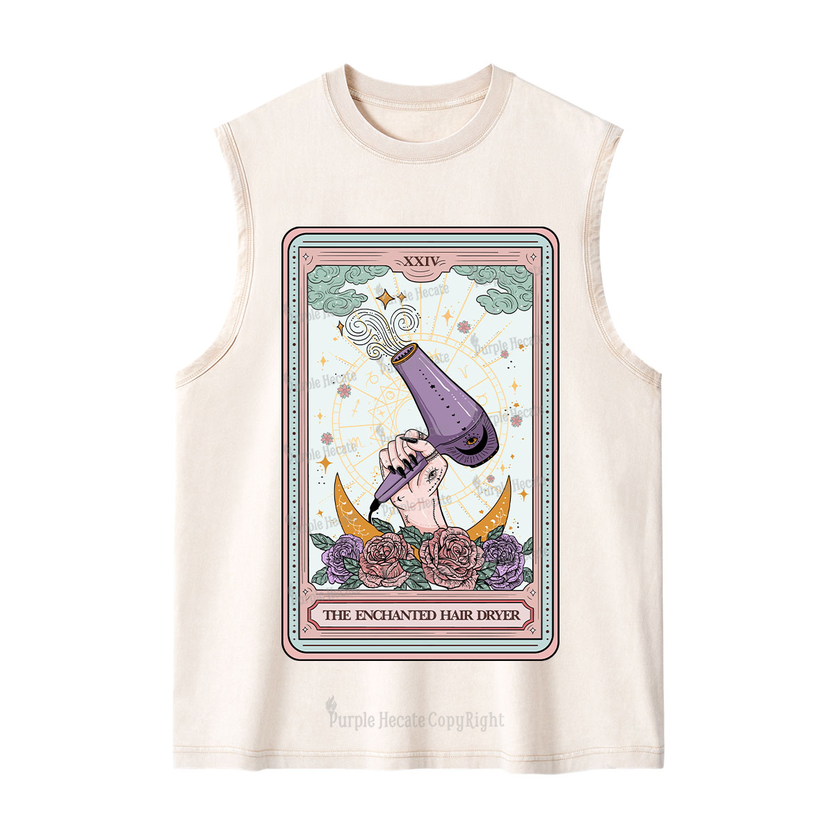 Purplehecate The Enchanted Hair Dryer Tarot Washed Tank